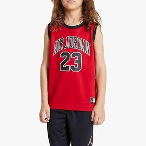 Jordan Kids Red and Black Basketball Jersey